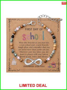Natural Stone Infinity Bracelet for Women Stainless Steel